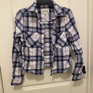 Wallflower Navy and White Checkered Top